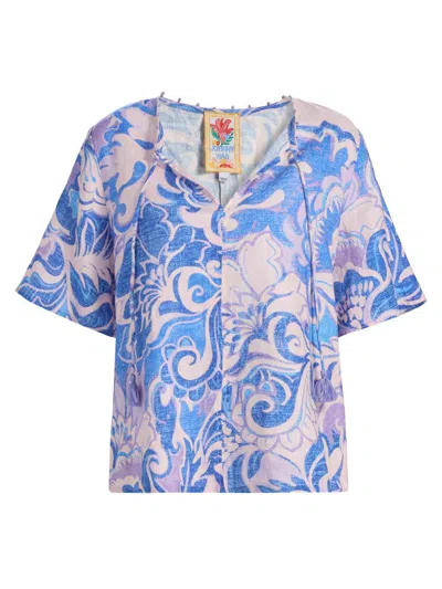 Johnny Was Women's Ravena Linen Field Blouse