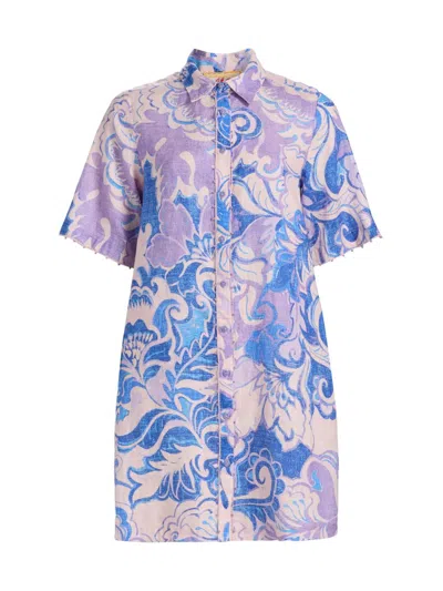Johnny Was Women's Ravena Linen Shirtdress In Multi