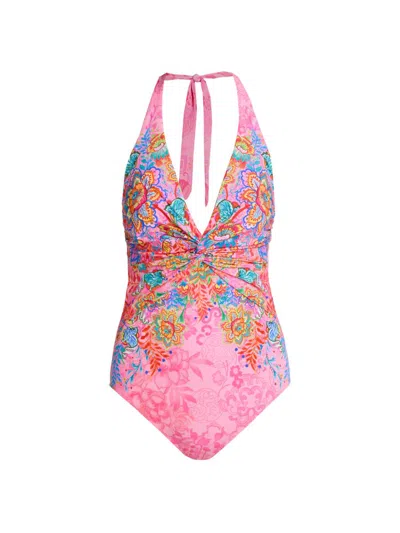 Johnny Was Women's Roisin Twisted Floral One-piece Swimsuit