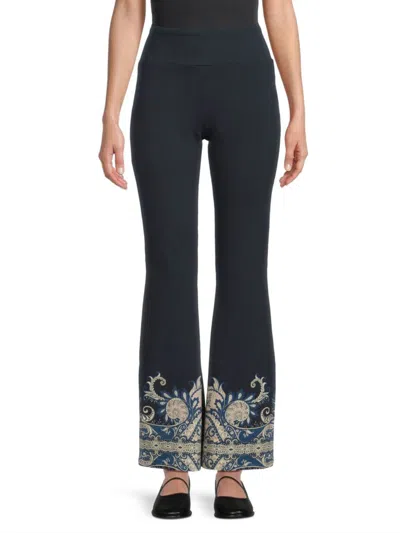 Johnny Was Women's Roman Paisley High-rise Flare Leggings
