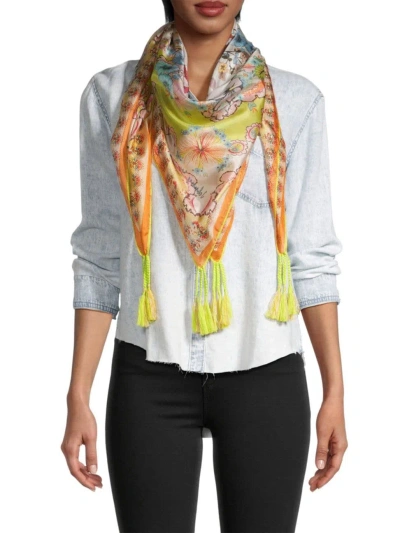 Johnny Was Women's Rossy Floral Silk Scarf In Neutral