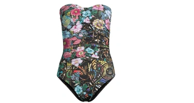 Johnny Was Women Ruched Sweetheart One Piece Swimsuit In Multi