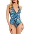 Johnny Was Sady One Piece Halter Swimsuit In Multi In Multi