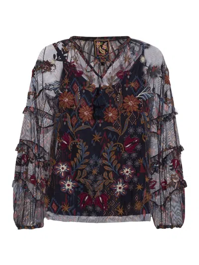 Johnny Was Saphire Blouse In Multi