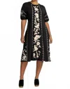 Johnny Was Seamed Knit Dress Camille In Black In Multi