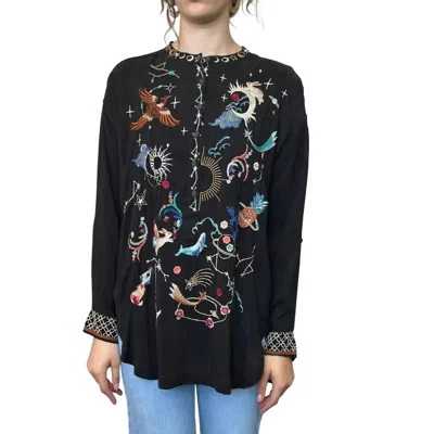 Johnny Was Women's Selina Tunic Top In Black Multi