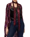 Johnny Was Women's Sheri Sequin Skinny Scarf In Merlot Deep Red In Burgundy