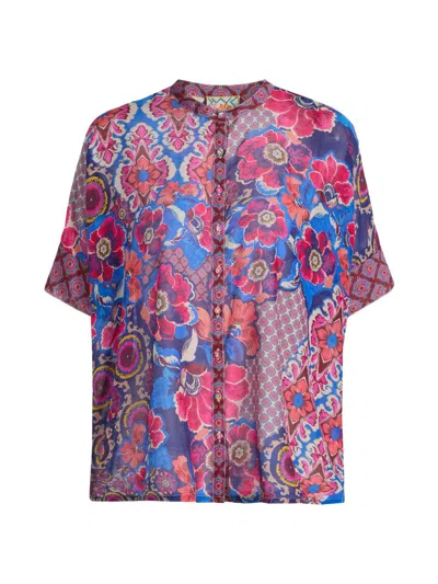 Johnny Was Women's Shiro Printed Cotton-silk Shirt