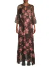 Johnny Was Women's Spell Of Winonna Floral Silk Maxi Dress In Brown