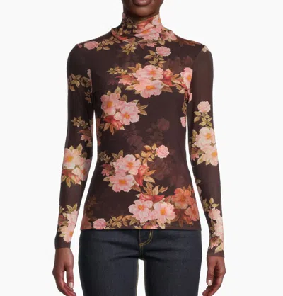 Johnny Was Women Spell Of Winonna Mock Neck Long Sleeve Mesh Tee Multi