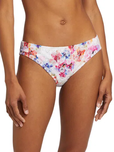 Johnny Was Women's Summer Days Eyelet Bikini Bottom In Multi