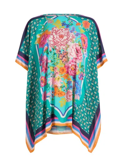 Johnny Was Women's Sweetspire Print Boatneck Cover-up Kaftan In Multi
