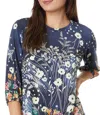 JOHNNY WAS WOMEN'S THE JANIE FAVORITE 3/4 PUFF SLEEVE TOP