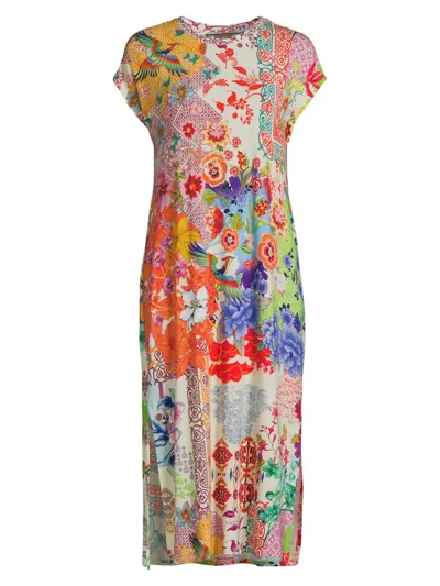 Johnny Was Women's The Janie Favorite Floral Knit Midi-dress In Neutral