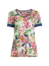 JOHNNY WAS WOMEN'S THE JANIE FAVORITE FLORAL SHORT-SLEEVE T-SHIRT
