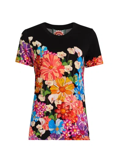 Johnny Was Women's The Janie Favorite Gerbera Floral Crewneck T-shirt In Black