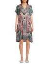 Johnny Was Women's Thia Burnout Slip Dress In Gray