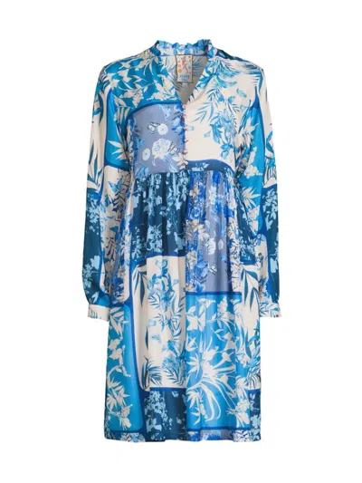Johnny Was Women's Thula Floral Silk Midi-dress In Neutral