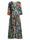 JOHNNY WAS WOMEN'S WILD BLOOMS FLORAL TIERED MAXI DRESS