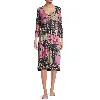 Johnny Was Women's Zanda 3/4 Sleeve Tiered Tea Length Dress Multi T-shirt In Multi