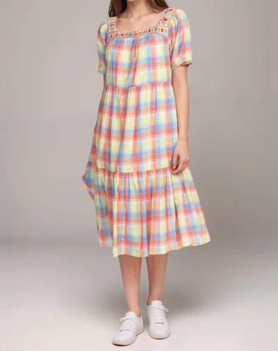 Johnny Was Workshop Delacey Midi Dress In Multi In Yellow