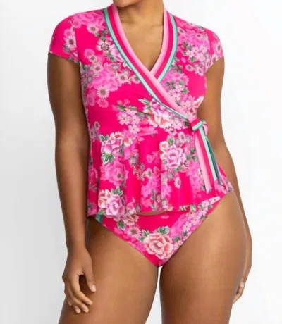Johnny Was Wrap Tankini Top -plus In Belrose