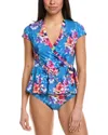 Johnny Was Wrap Tankini Top In Blue