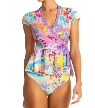 Johnny Was Wrap Tankini Top In Zeru