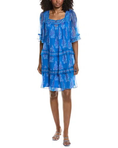 Johnny Was Wrenn Mini Dress In Blue