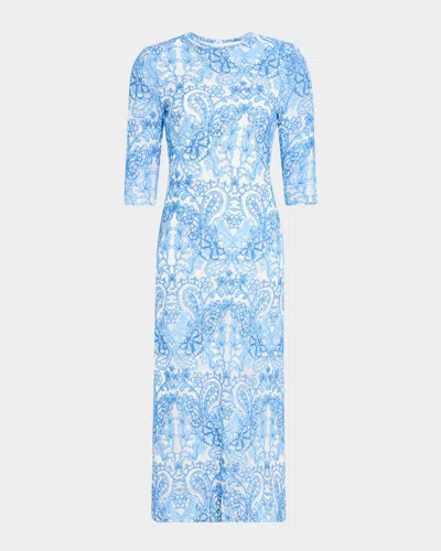 Johnny Was Wynifred Embroidered Mesh Midi Dress In Jordi