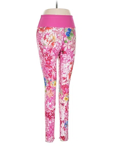 Pre-owned Johnny Was Yoga Pants In Pink