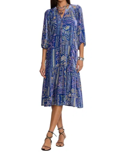 Johnny Was Yoka Burnout Dress In Blue Green In Multi