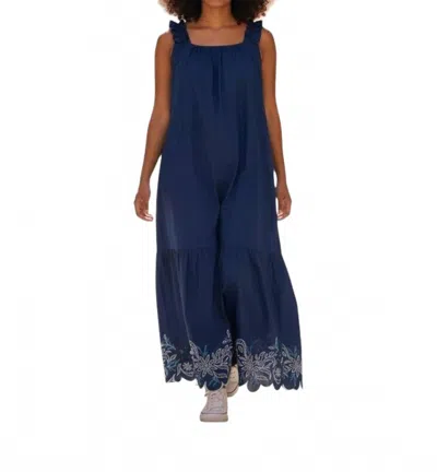 Johnny Was Yoko Eyelet Maxi Dress In Blue