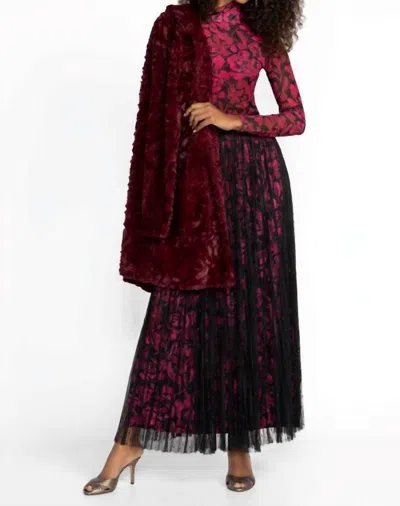 Johnny Was Yolanda Pleated Maxi Skirt In Celebrate In Red