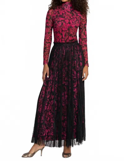 Johnny Was Yolanda Pleated Maxi Skirt In Celebrate In Red