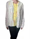 Johnny Was Yonah Jacket Butterfly Allover In White In Multi