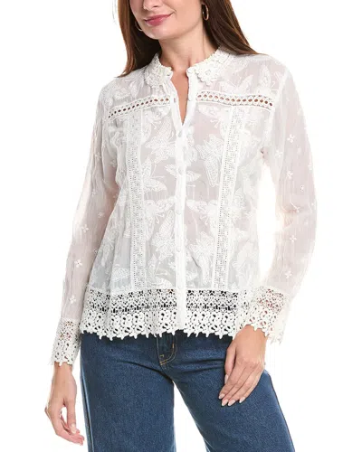 Johnny Was Yonah Butterfly Allover Jacket In White In Neutral