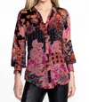 Johnny Was Yrene Burnout Blouse In Alvarado Burnout In Multi