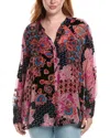 Johnny Was Yrene Burnout Blouse In Alvarado Burnout In Multi