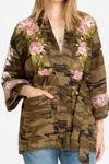 Johnny Was Yuki Linen Kimono In Camo In Multi