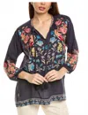Johnny Was Zadonia Blouse In Graphite