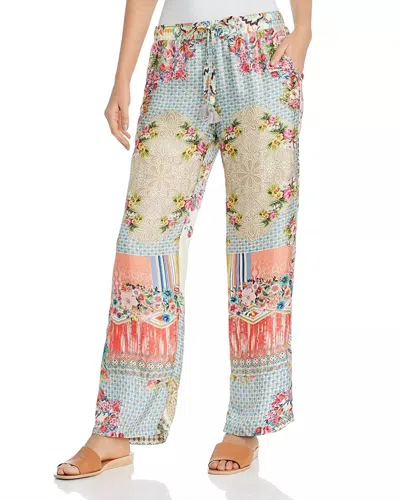 Johnny Was Zastone Silk Wide-leg Pants In Multi