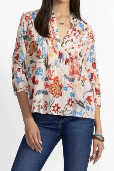 Johnny Was Zeeland Silk Blouse In Multi