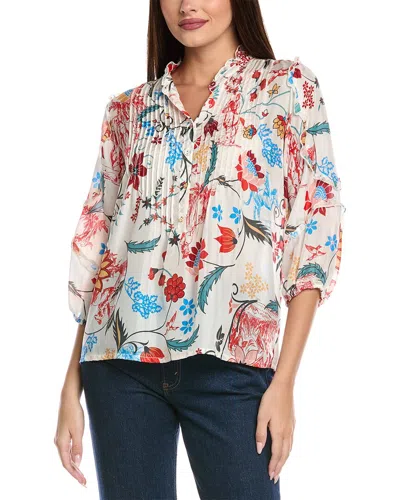 Johnny Was Zeeland Silk Blouse In Black