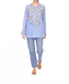 Johnny Was Zinnia Tunic Zitka In Della Robbia Blue In Blue