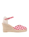 Johnny's Shoes Woman Espadrilles Red Size 11 Textile Fibers In Red