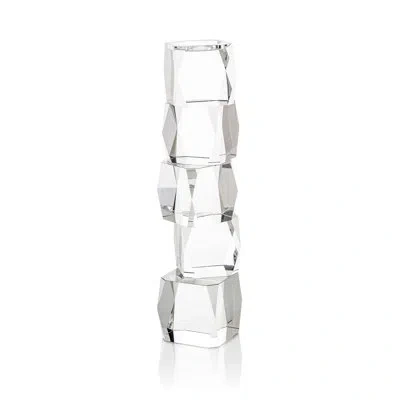 John-richard 20'' Glass Candlestick In Clear