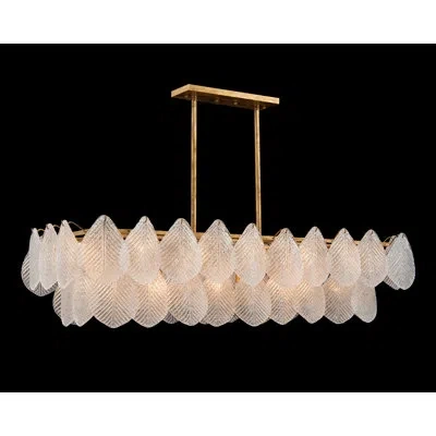 John-richard 24 - Light Unique/statement Square / Rectangle Chandelier In Antique Gold