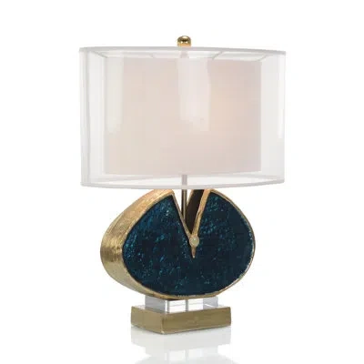 John-richard 25" Blue/gold Table Lamp In Blue,gold