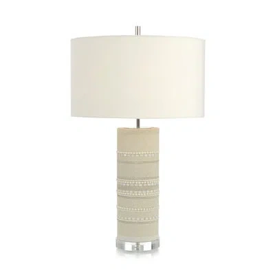 John-richard 33" White Table Lamp In White,beige